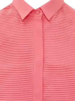 Shirt with Pleated Panel