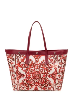 Shopping Bag with Ornamental Print