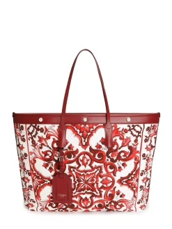 Shopping Bag with Ornamental Print