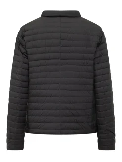 Short Quilted Puffer Jacket with Buttons