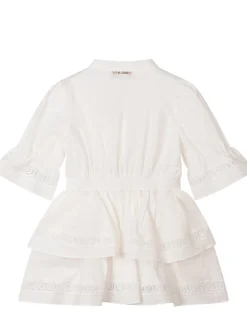 Short Sleeve Dress with Lace Inserts