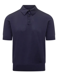 Short-Sleeve Knit Polo Shirt