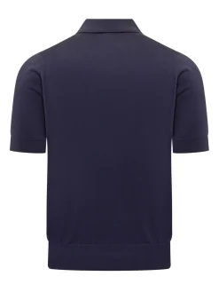 Short-Sleeve Knit Polo Shirt