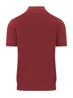 Short Sleeve Knit Polo with Buttons