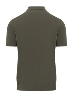 Short Sleeve Knit Polo with Buttons