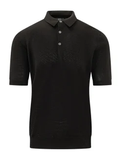 Short Sleeve Perforated Polo Shirt