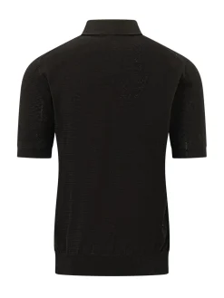 Short Sleeve Perforated Polo Shirt