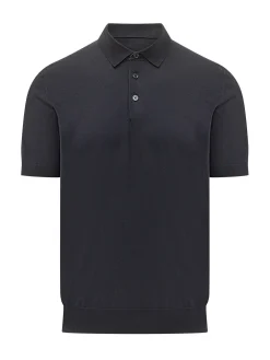 Short-Sleeve Polo Sweater