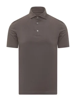 Short Sleeve Polo with Collar and Buttons