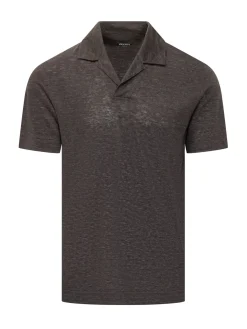 Short Sleeve Polo with Open Collar
