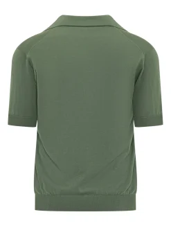 Short Sleeve Polo with Open Collar