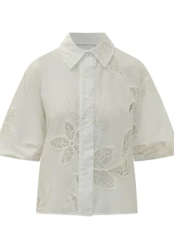 Short Sleeve Shirt with Embroidery