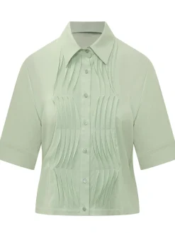 Short Sleeve Shirt with Pleats