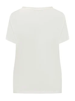 Short Sleeve Top with Curved Hem