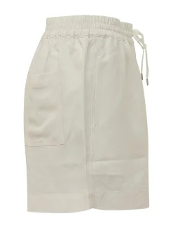 Shorts with Elasticated Waist and Drawstring