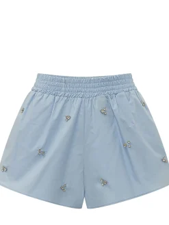 Shorts with Elasticated Waist and Embellishments