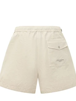 Shorts with Elastic Waist and Integrated Belt
