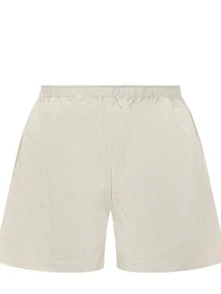 Shorts with Elastic Waist and Button