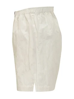 Shorts with Elastic Waist and Button