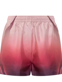 Shorts with Elastic Waist and Gradient Print