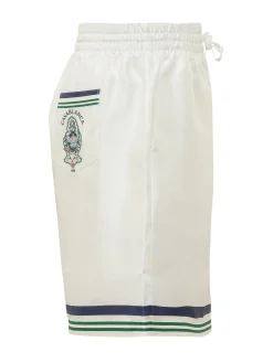 Shorts with Striped Hem