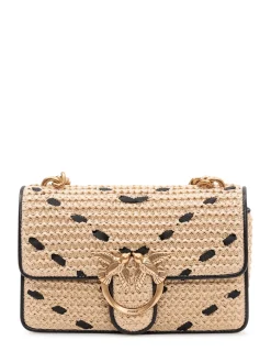 Shoulder Bag with Flap and Logo