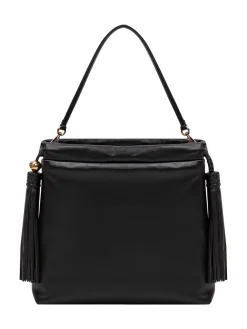 Shoulder Bag with Tassels and Single Handle
