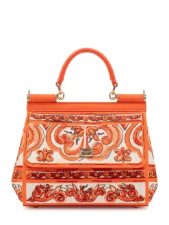 Sicily Top Handle Small Bag with Ornamental Embroidery