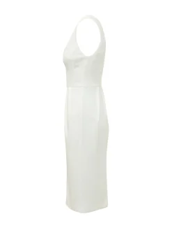 Sleeveless Midi Dress with Pleats