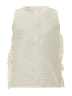 Sleeveless Top with Ruffles
