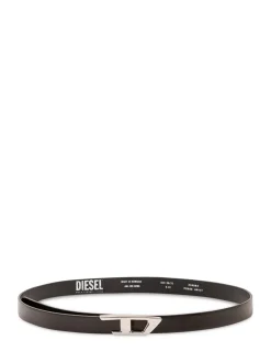 Slim Belt with Logo Buckle