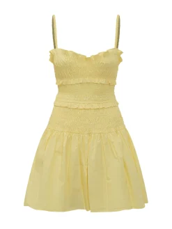 Smocked Mini Dress with Ruffles