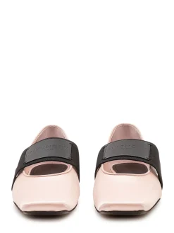 Square Toe Ballet Flats with Strap