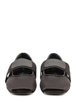Square Toe Ballet Flats with Strap