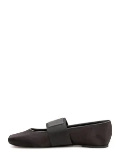 Square Toe Ballet Flats with Strap