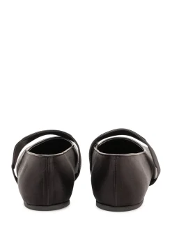 Square Toe Ballet Flats with Strap