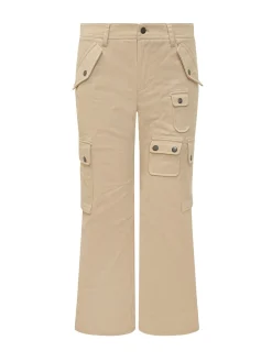 Straight-Leg Cargo Pants with Flap Pockets