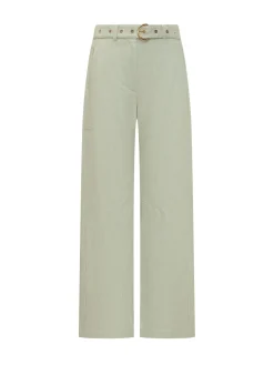Straight Leg Trousers with Belt