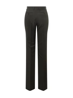 Straight Leg Trousers with Crease