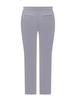 Straight Leg Trousers with Front Pleat