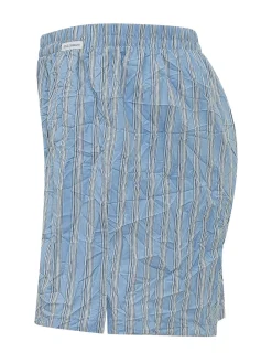 Striped Elastic Waist Bermuda Shorts