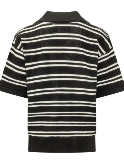 Striped Knit Polo