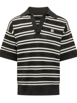 Striped Knit Polo
