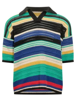 Striped Knitted Polo