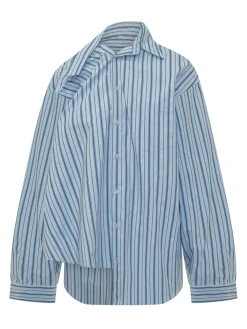 Striped Over Shirt with Pockets and Buttons