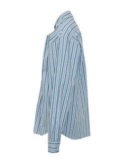 Striped Over Shirt with Pockets and Buttons