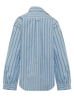 Striped Over Shirt with Pockets and Buttons