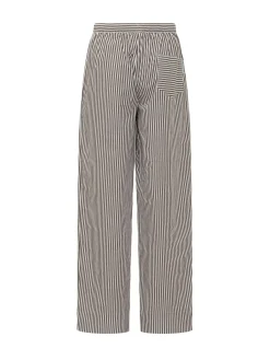 Striped Pants with Embroidery