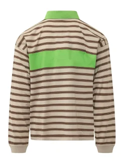 Striped Polo Shirt with Logo