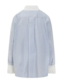 Striped Shirt with Asymmetric Hem